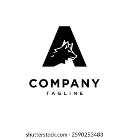 Letter A Wolf Logo Icon Vector
