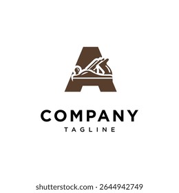 Letter A Wood Planer Logo Icon Vector
