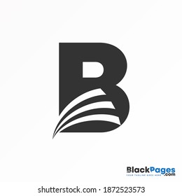 Letter or word B font with paper layers image graphic icon logo design abstract concept vector stock. Can be used as symbol associated with initial or monogram