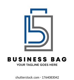 Letter or word BB or Double B font with line bag image graphic icon logo design abstract concept vector stock. Can be used as a symbol related to initial or shopping