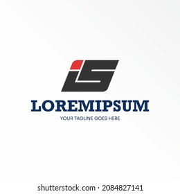 Letra IS material vectorial libre. Concepto de diseño abstracto de paralelograma. Se puede usar como símbolo relacionado con la inicial.
