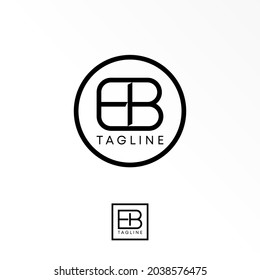 Letter or word EB connected font in Circle image graphic icon logo design abstract concept vector stock. Can be used as a symbol related to initial.