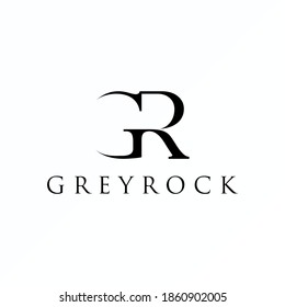 Letter or word GR serif font in merging image graphic icon logo design abstract concept vector stock. Can be used as a symbol related to initial or monogram