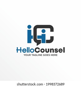 Letter or word HC font with People and chat or talk image graphic icon logo design abstract concept vector stock. Can be used as a symbol associated with initial or communication.