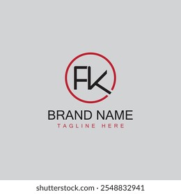 Letter or word KF of FK cutting font image graphic icon logo design abstract concept vector logo