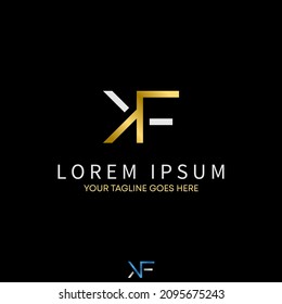 Letter or word KF font flip and Cutting line image graphic icon logo design abstract concept vector stock. Can be used as a symbol related to initial.