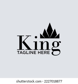 Letter or word KING serif font with simple and unique crown of queen creative premium image graphic icon logo design abstract concept free vector stock. Related to typography or elegant