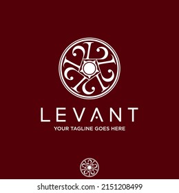 Letter or word L carving font on circle around like Motif image graphic icon logo design abstract concept vector stock. Can be used as a symbol related to initial or interior.