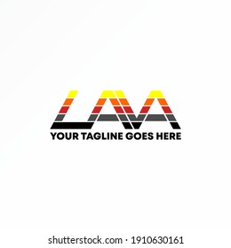 letter or word LAVA sans serif font in cutting Image graphic icon logo design abstract concept vector stock. Can be used as a symbol related to adventure or initial