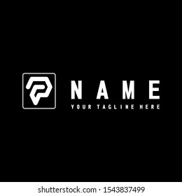 letter or word P unique font in line image graphic icon logo design abstract concept vector stock. Can be used as a symbol associated with initial or monogram