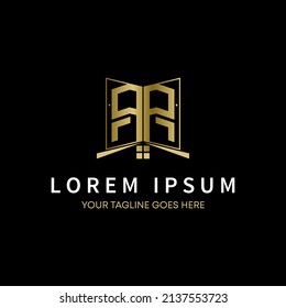 letter or word RR or double R font with roof house image graphic icon logo design abstract concept vector stock. Can be used as a symbol related to initial or property