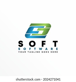 Letra S material vectorial de logotipo libre. Concepto de diseño abstracto doble. Se puede usar como símbolo relacionado con la inicial.