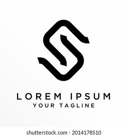 Letter or word S font in cutting flip line image graphic icon logo design abstract concept vector stock. Can be used as a symbol related to initial or monogram.
