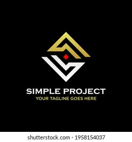 Letter or word S font in line Rectangular and flip image graphic icon logo design abstract concept vector stock.  Can be used as a symbol related to initial or monogram