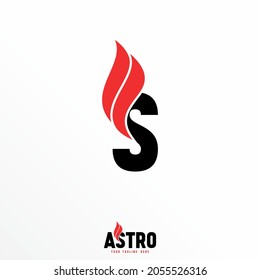 Letter or word S sans serif font with Fire or flame image graphic icon logo design abstract concept vector stock. Can be used as a symbol related to gas or initial.