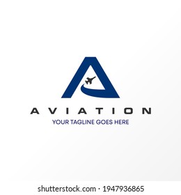 Letter or word A san serif font with airplane image graphic icon logo design abstract concept vector stock. Can be used as a symbol relating to aviation or initial