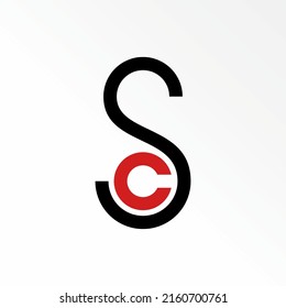 Letter or word SC or CS sans serif line font in simple and precision image graphic icon logo design abstract concept vector stock. Can be used as a symbol related to anitial or monogram