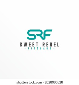 Letter or word SRF sans serif font in connected image graphic icon logo design abstract concept vector stock. Can be used as a symbol related to Sport or initial.