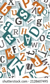 Letter, word, text seamless pattern. Abstract  background with colorful alphabet.  Fashion textile, wrapping paper. Drive modern creative wallpaper.  Fashionable vector design