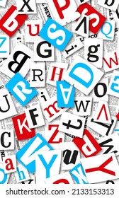 Letter, word, text seamless pattern. Abstract background with colorful alphabet. Fashion textile, wrapping paper. Drive modern creative wallpaper. Fashionable vector design