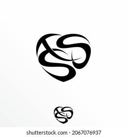 Letter or word TSS font in Love  line art image graphic icon logo design abstract concept vector stock. Can be used as a symbol related to Initial.