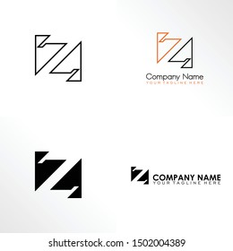 letter or word Z font in negative space image graphic icon logo design abstract concept vector stock. Can be used as a symbol related to initial or monogram