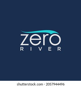 Letter or word ZERO with wave or River image graphic icon logo design abstract concept vector stock. Can be used as a symbol related to initial.