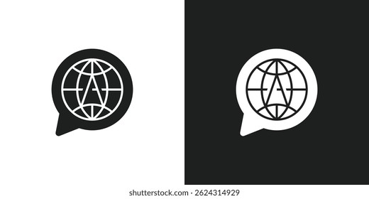 Letter A World Chat Logo Design