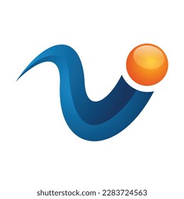 i letter worm technology logo