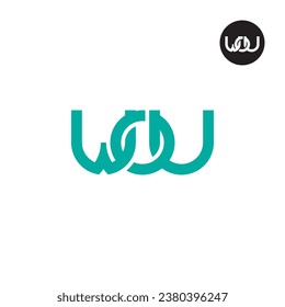 Letter WOU Monogram Logo Design