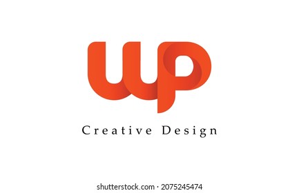 Letter WP logo slogan icon design template elements