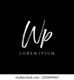 Letter WP luxury logo design vector