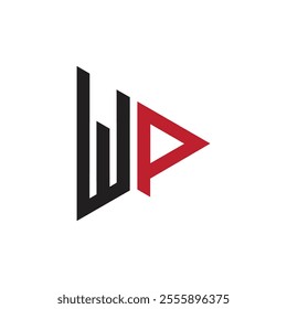 letter WP PW logo design vector template. Letter PW logo design template vector illustration, pw icon symbol, pw vector, wp logo, wp icon, wp symbol design vector template for any business.