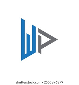 letter WP PW logo design vector template. Letter PW logo design template vector illustration, pw icon symbol, pw vector, wp logo, wp icon, wp symbol design vector template for any business.