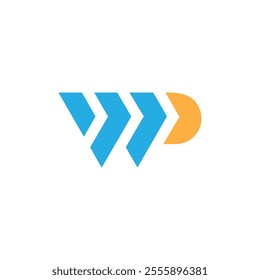 letter WP PW logo design vector template. Letter PW logo design template vector illustration, pw icon symbol, pw vector, wp logo, wp icon, wp symbol design vector template for any business.