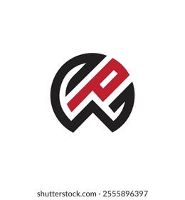 letter WP PW logo design vector template. Letter PW logo design template vector illustration, pw icon symbol, pw vector, wp logo, wp icon, wp symbol design vector template for any business.