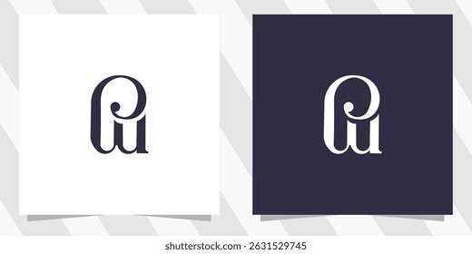 letter wp pw logo design vector