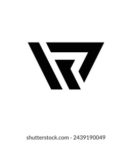Letter WP or PW modern shape monogram creative logo design concept