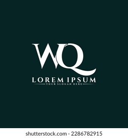 Letter WQ luxury logo design vector