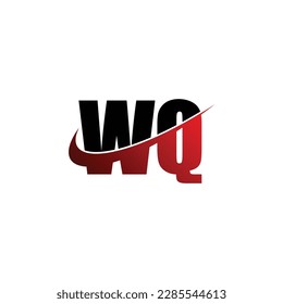 Letra WQ simple diseño de logotipo vectorial