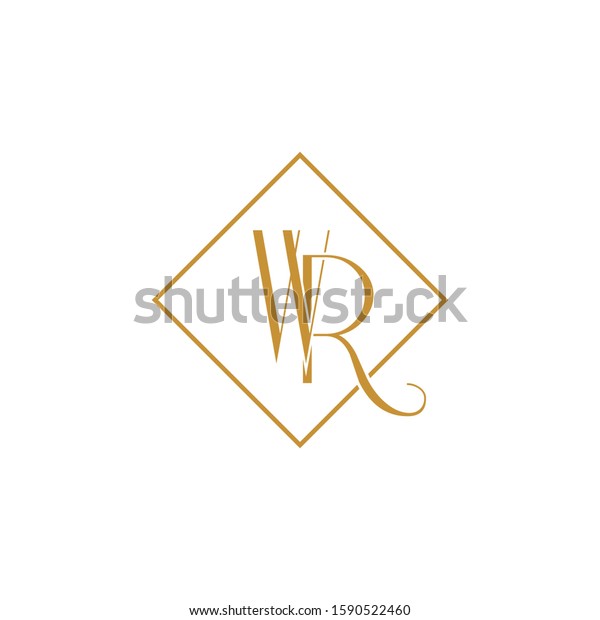 Letter Wr Logo Monogram Wr Luxury Stock Vector (Royalty Free) 1590522460