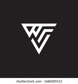 letra wr líneas triangulares simples art logo geométrico abstracto vectorial