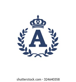 A letter wreath logo