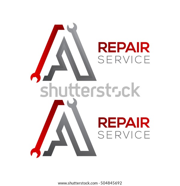 Letter A with wrench\
logo,Industrial,repair,tools,service and maintenance logo for\
corporate identity