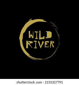 Letter or writing WILD font with river and London clock image graphic icon logo design abstract concept vector stock. Can be used as symbol related to initial or wordmark