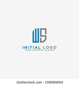 Letter WS Initial icon / Monogram.- Vector inspirational logo design - Vector