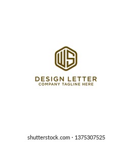 Letter WS Initial icon / Monogram.- Vector inspiration logo design - Vector
