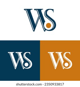 Letter WS logo design template. - Vector.