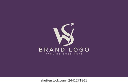 letter WS logo design vector template design for brand.