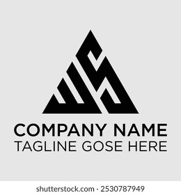 letter WS logo design vector template design for brand. letter ws logo icon design vector design template inspiration. WS initials monogram letter text alphabet logo.